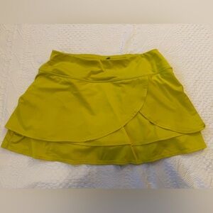 Athleta Yellow Tennis Workout Gym Exercise Skort Skirt Small S